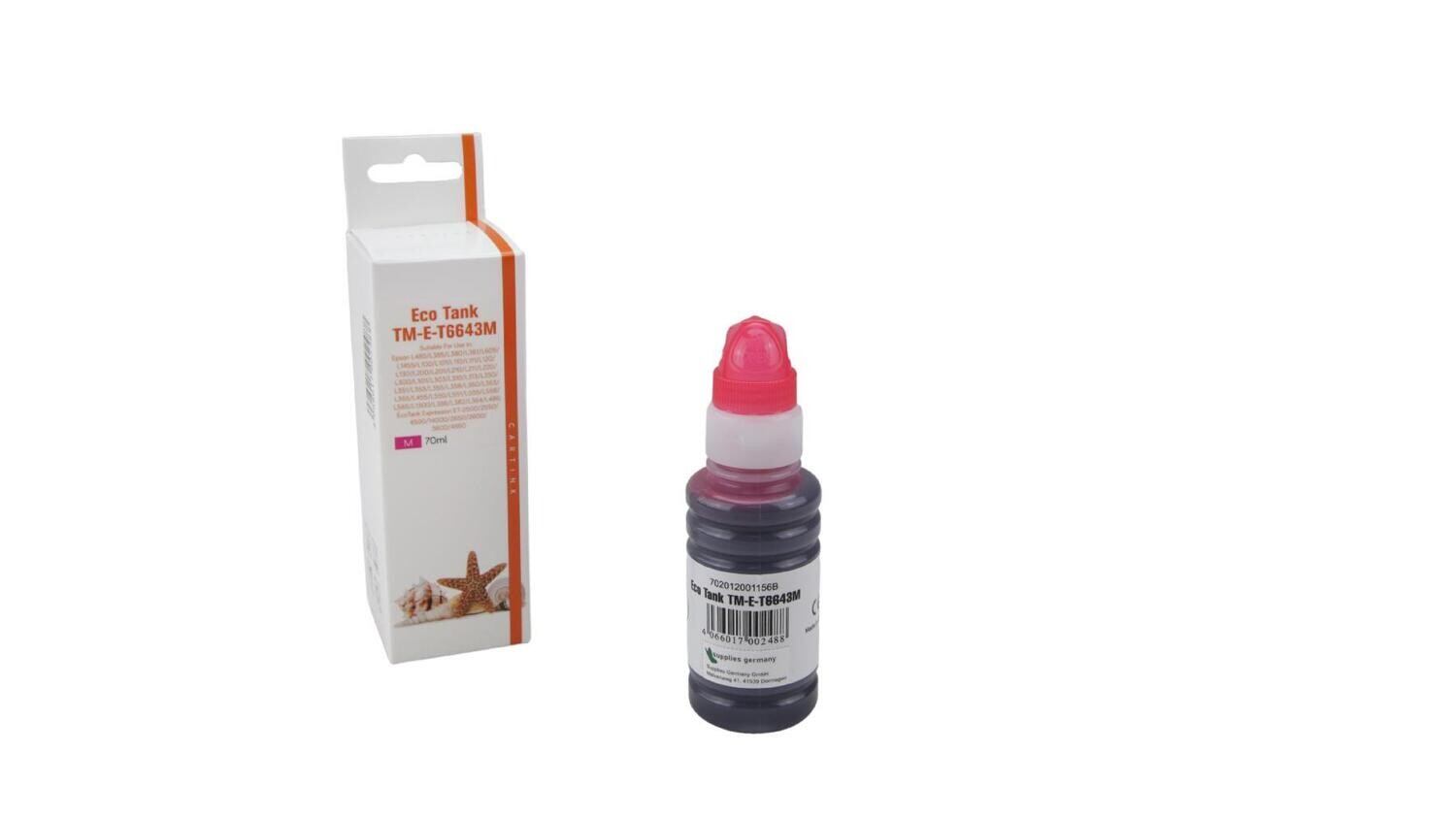 Alternative Tintenflasche passend zu Epson T6643 Magenta