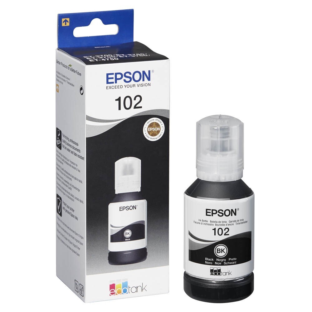 Original Epson 102 / T03R14  schwarz Tintenflasche / C13T03R140