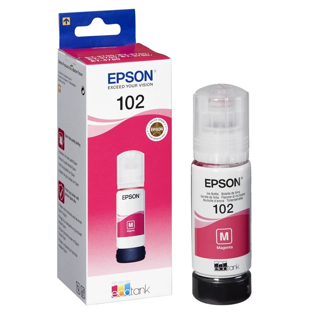 Original Epson 102 / T03R34  Magenta Tintenflasche / C13T03R340