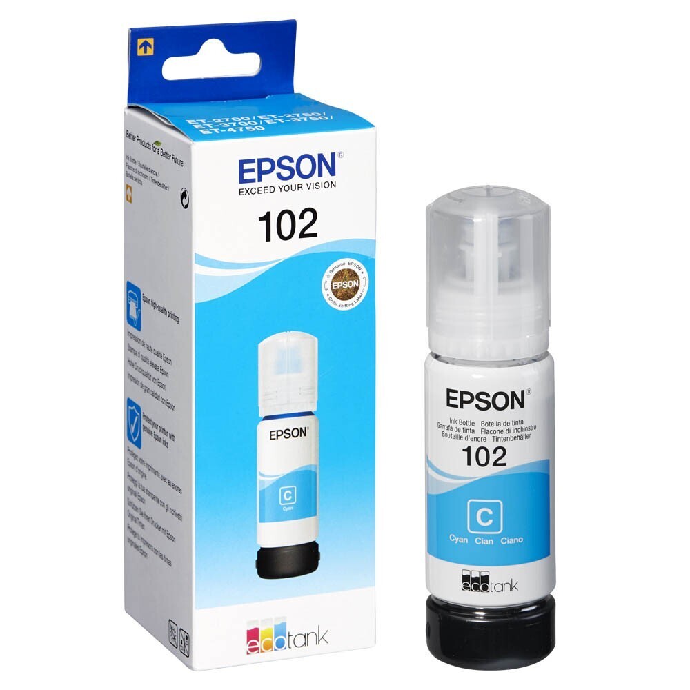Original Epson 102 / T03R24  Cyan Tintenflasche / C13T03R240