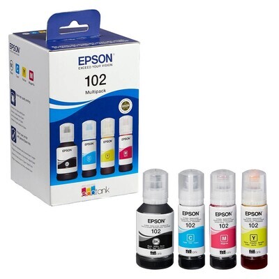 Original Epson Multipack 102 / T03R64 Tintenflaschen / C13T03R640 Original Epson Multipack 102 / T03R64 Tintenflaschen / C13T03R640