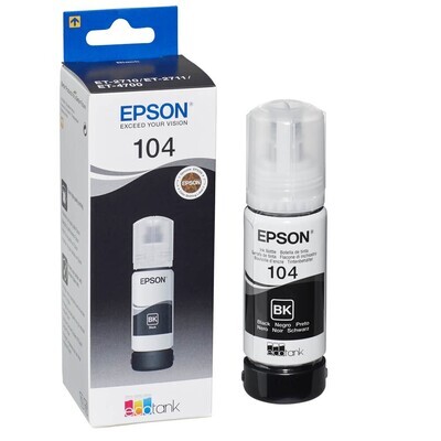Original Epson 104 / T00P14 schwarz Tintenflasche / C13T00P140 Original Epson 104 / T00P14 schwarz Tintenflasche / C13T00P140