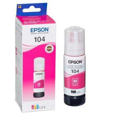 Original Epson 104 / T00P34 Magenta Tintenflasche / C13T00P340 Original Epson 104 / T00P34 Magenta Tintenflasche / C13T00P340