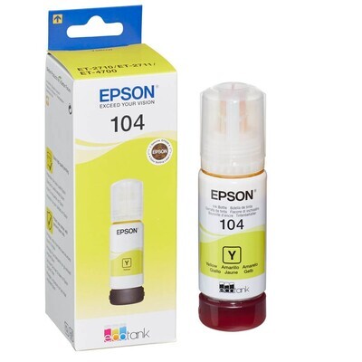 Original Epson 104 / T00P44 Yellow Tintenflasche / C13T00P440