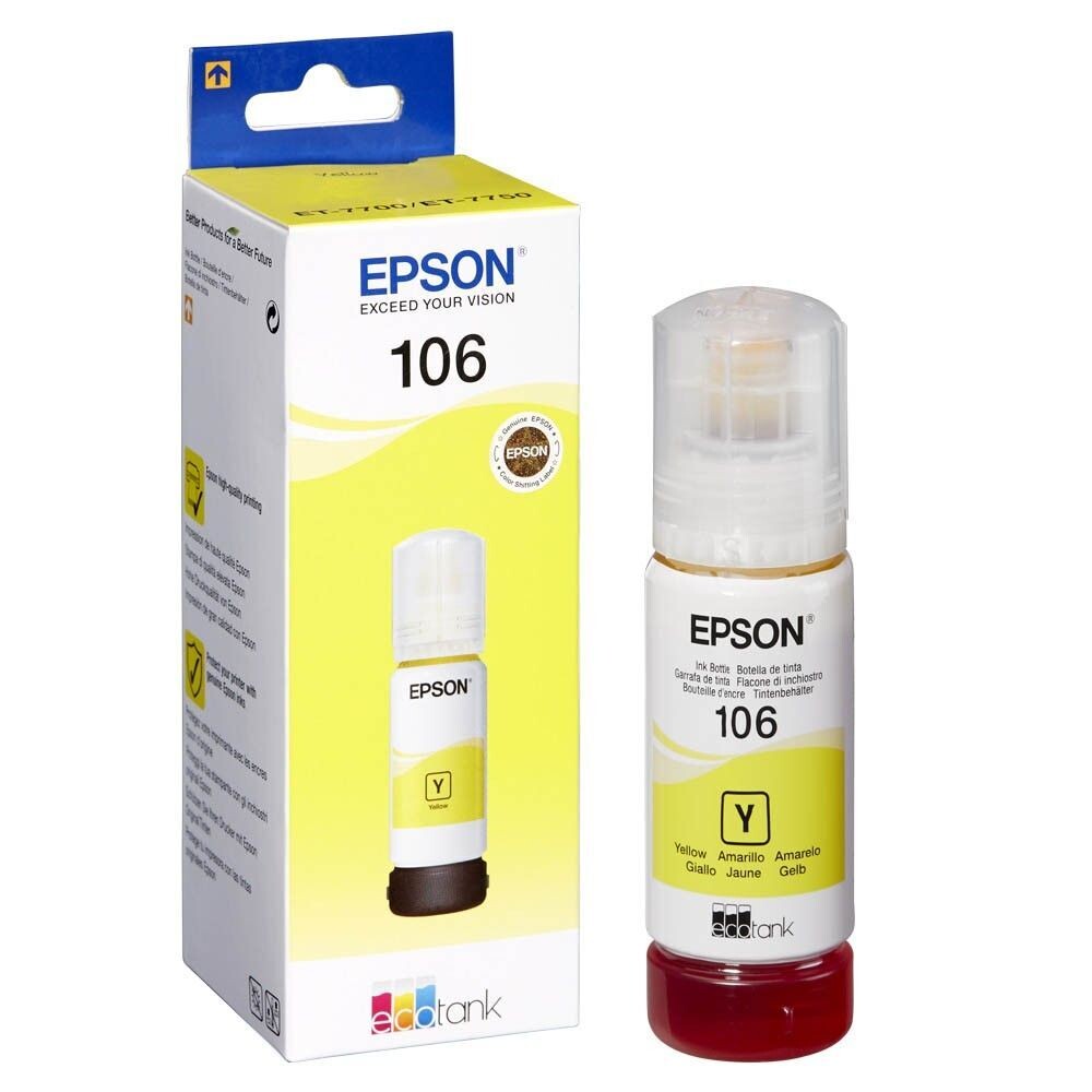 Original Epson 106 / T00R44  Yellow Tintenflasche / C13T00R440