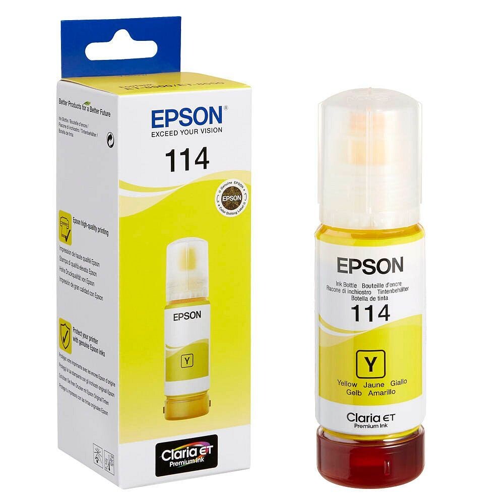 Original Epson 114  T07B4  Yellow Tintenflasche C13T07B440