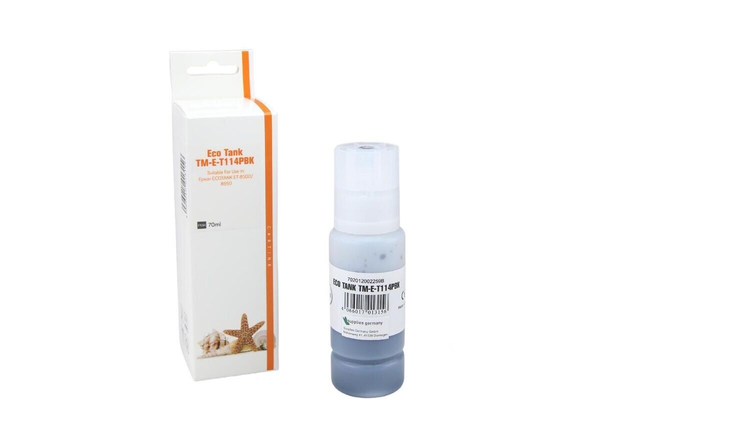 Alternative Tintenflasche passend zu Epson 114 foto schwarz C13T07B140