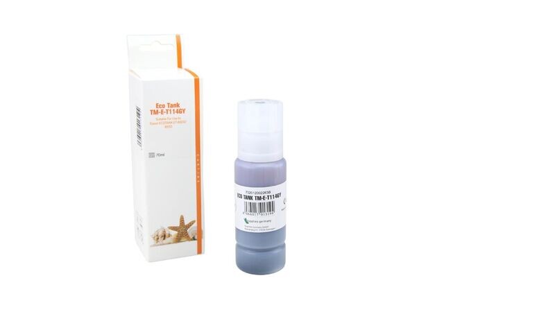 Alternative Tintenflasche passend zu Epson 114 grau C13T07B540 Alternative Tintenflasche passend zu Epson 114 grau C13T07B540