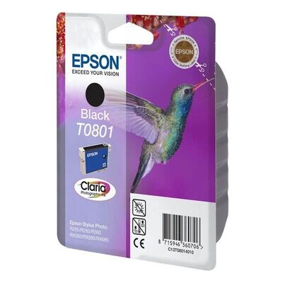 Original Epson T0801 schwarz Druckerpatrone / C13T08014011