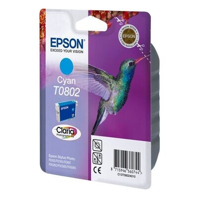 Original Epson T0802 Cyan Druckerpatrone / C13T08024010 Original Epson T0802 Cyan Druckerpatrone / C13T08024010
