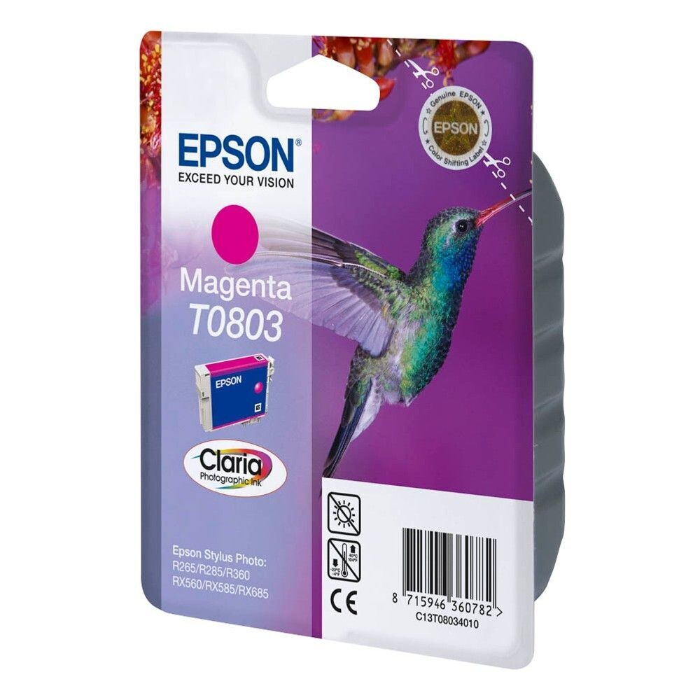 Original Epson T0803 Magenta Druckerpatrone / C13T08034010