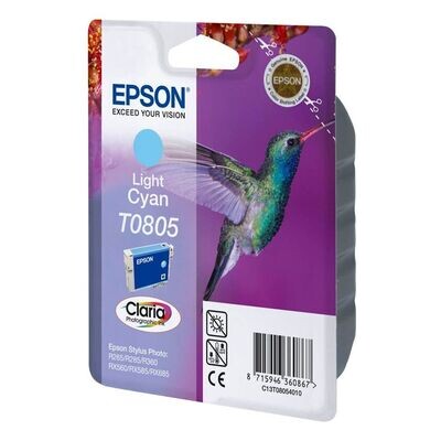 Original Epson T0805 light Cyan Druckerpatrone / C13T08054010 Original Epson T0805 light Cyan Druckerpatrone / C13T08054010