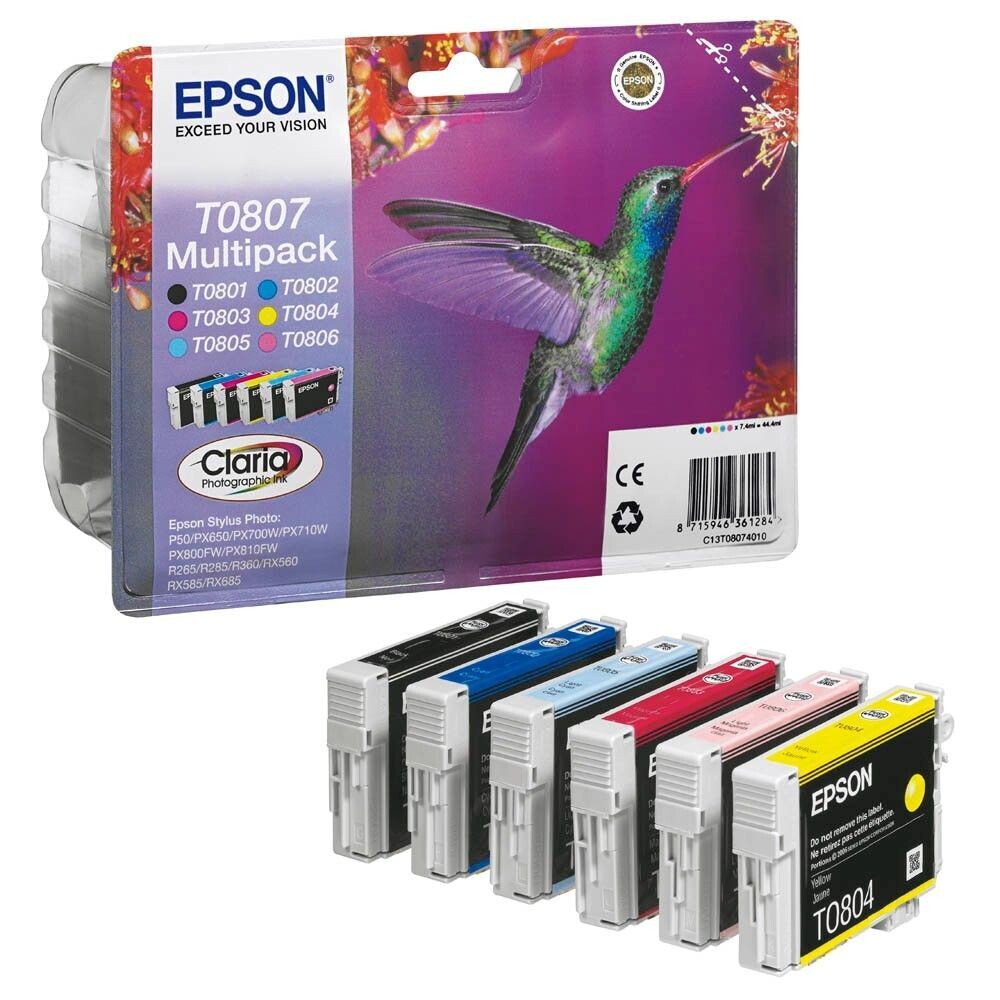 Original Epson Multipack T0807 Druckerpatronen  / C13T08074011