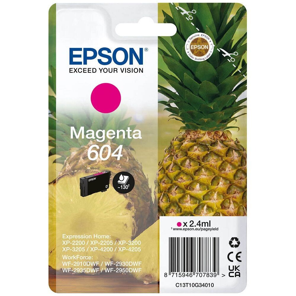 Original Epson 604 Magenta Druckerpatrone / C13T10G34010