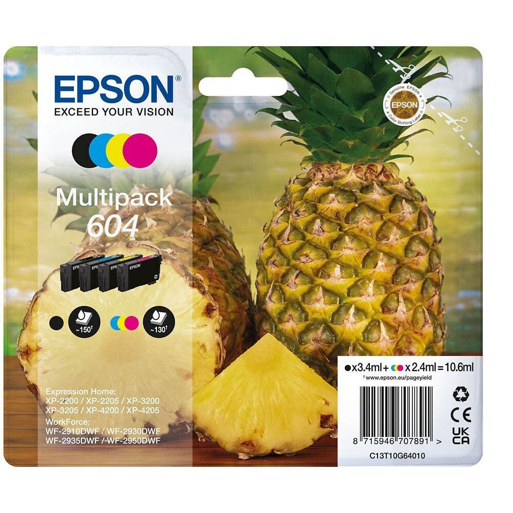 Original Epson Multipack 604 Druckerpatrone / C13T10G64010