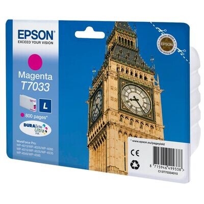 Original Epson T7033 Magenta Druckerpatrone / C13T70334010 Original Epson T7033 Magenta Druckerpatrone / C13T70334010