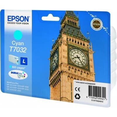 Original Epson T7032 Cyan Druckerpatrone / C13T70324010