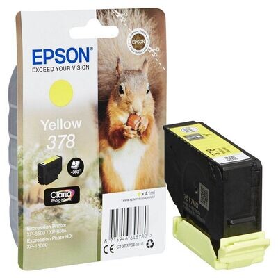 Original Epson 378 Yellow Druckerpatrone / C13T37844010 Original Epson 378 Yellow Druckerpatrone / C13T37844010