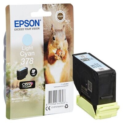 Original Epson 378 light Cyan Druckerpatrone / C13T37854010 Original Epson 378 light Cyan Druckerpatrone / C13T37854010