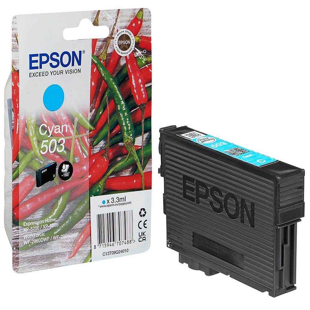 Original Epson 503 T09Q24  Cyan Druckerpatrone / C13T09Q24010