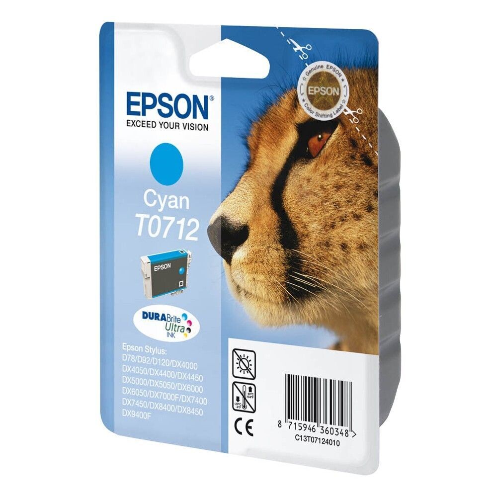 Original Epson T0712  Cyan Druckerpatrone / C13T07124012