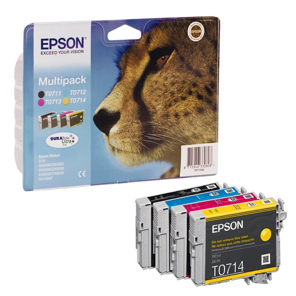 Original Epson Multipack T0715 Druckerpatronen / C13T07154012
