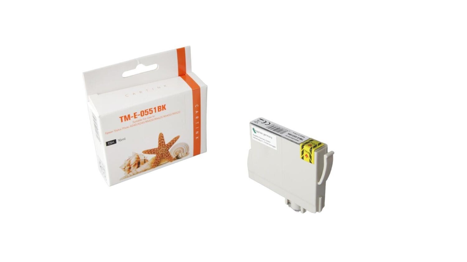 Alternative Druckerpatrone passend zu Epson T0551 schwarz / 13T05514010