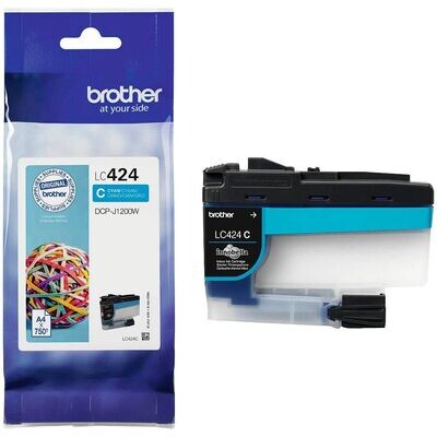 Original Brother Druckerpatrone LC424C / LC-424C Cyan Original Brother Druckerpatrone LC424C / LC-424C Cyan