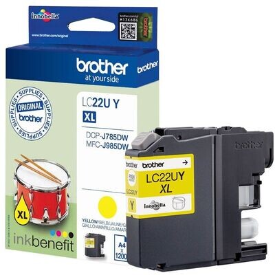 Original Brother Druckerpatrone LC22UY  / LC-22UY  gelb