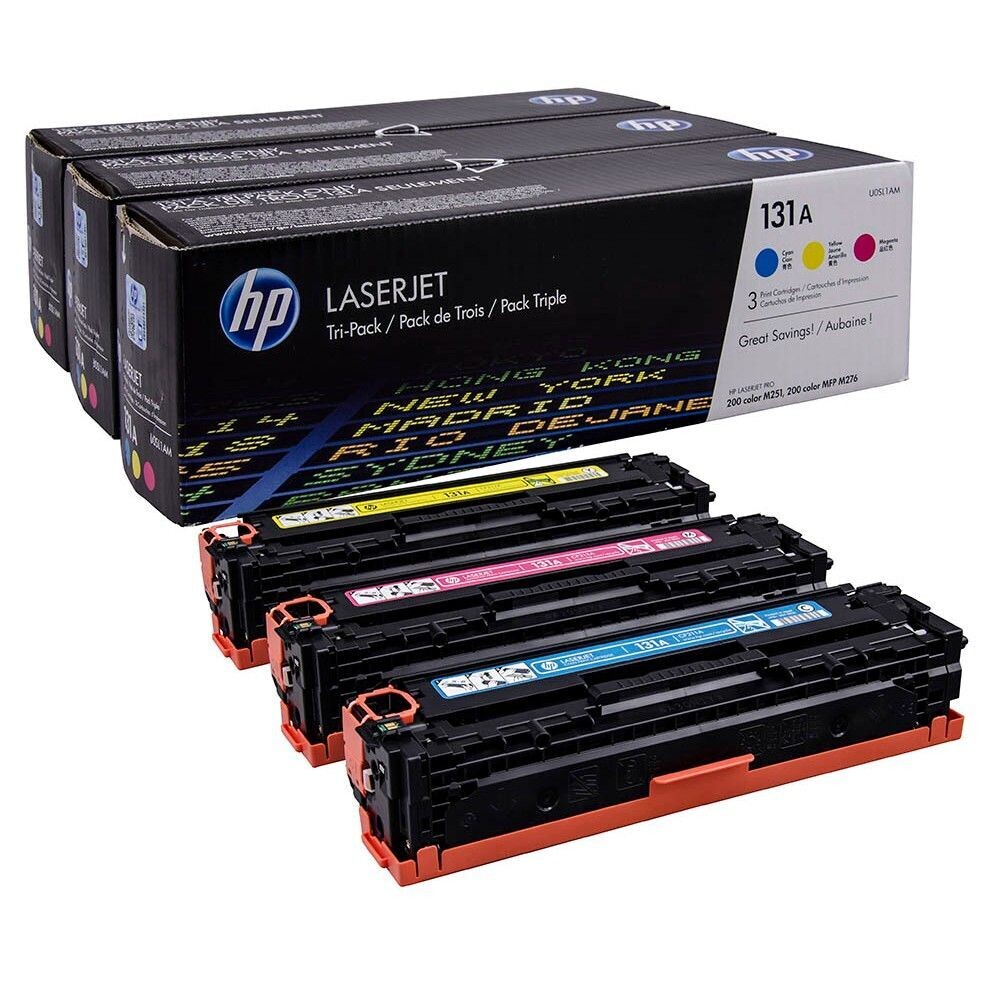 Original HP Toner Multipack 131A  C,M,Y / U0SL1AM