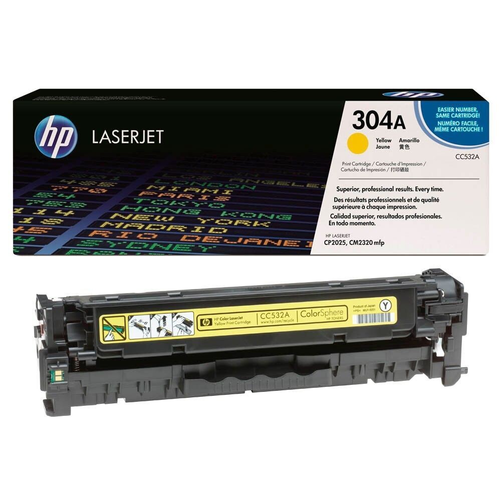 Original HP Toner 304A  Yellow / CC532A