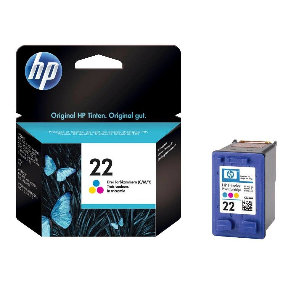 Original HP Druckerpatrone HP 22  farbig / C9352AE