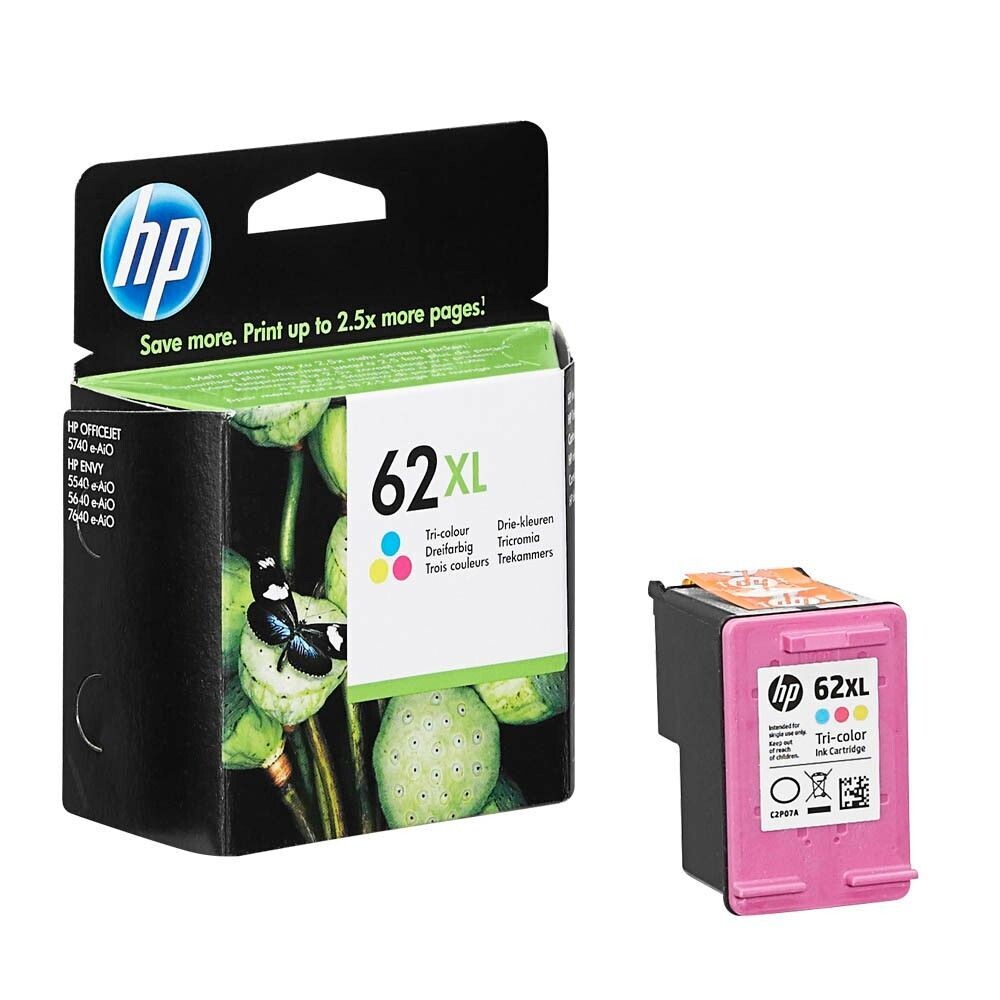 Original HP Druckerpatrone HP62XL  Color / C2P07AE