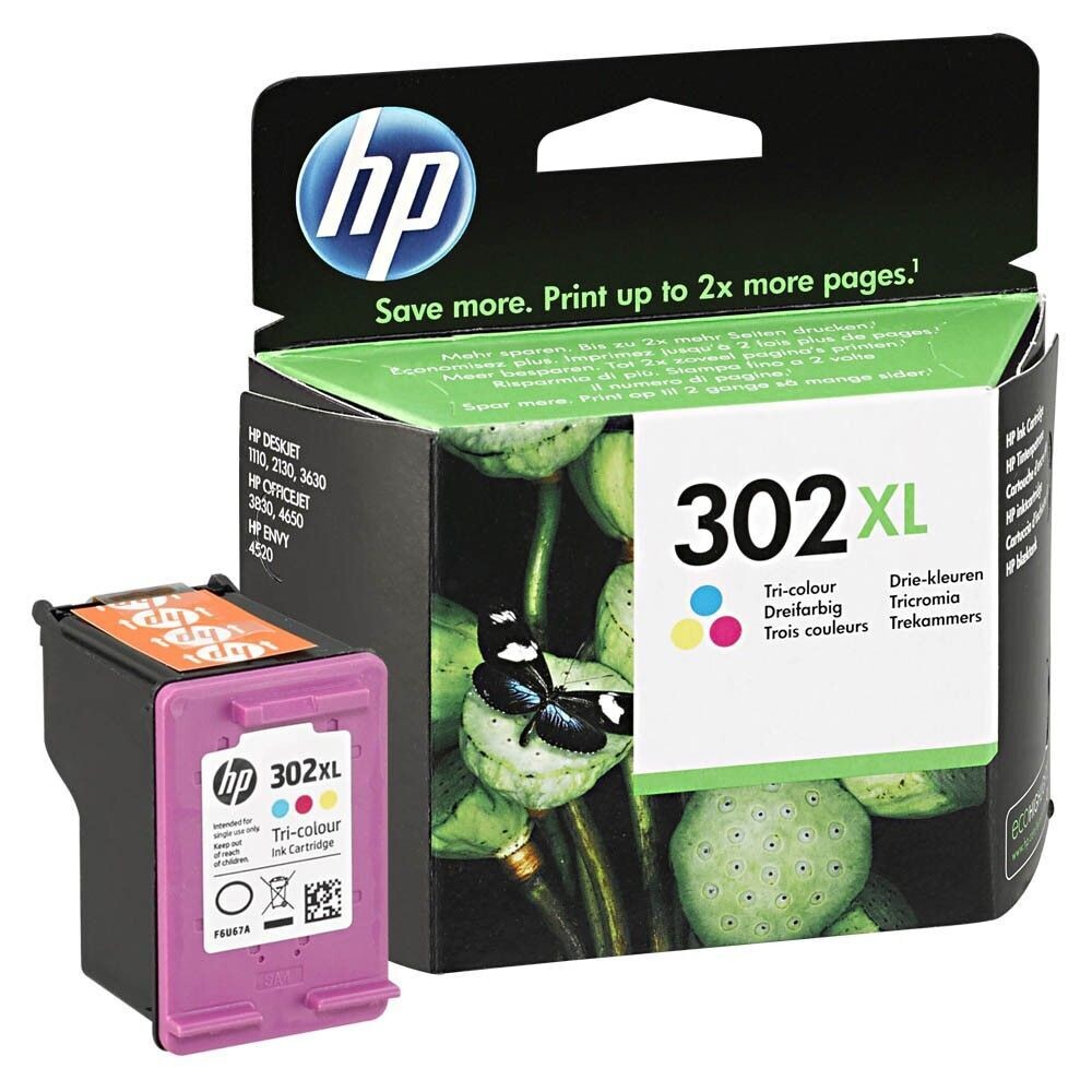 Original HP Druckerpatrone HP302XL  Color / F6U67AE