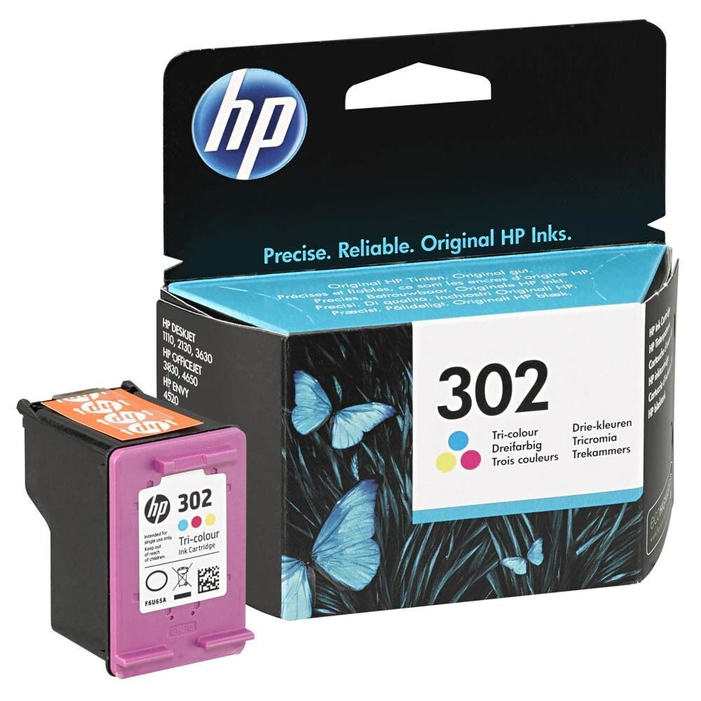 Original HP Druckerpatrone HP302  Color / F6U65AE