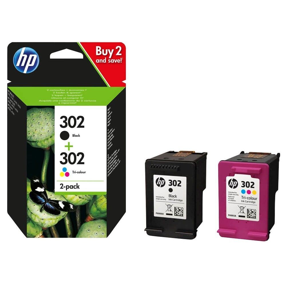 Original HP Multipack HP302 Black, Color / X4D37AE