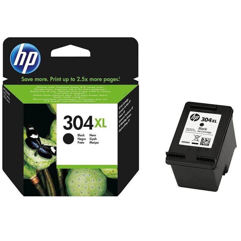 Original HP Druckerpatrone HP304XL  Black / N9K08AE