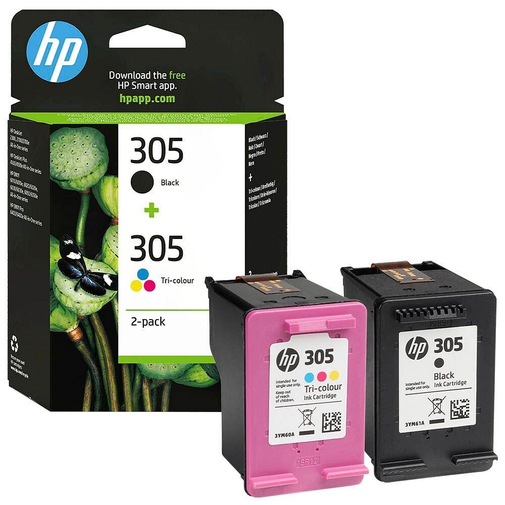 Original HP Multipack  HP305  Black,Color / 6ZD17AE