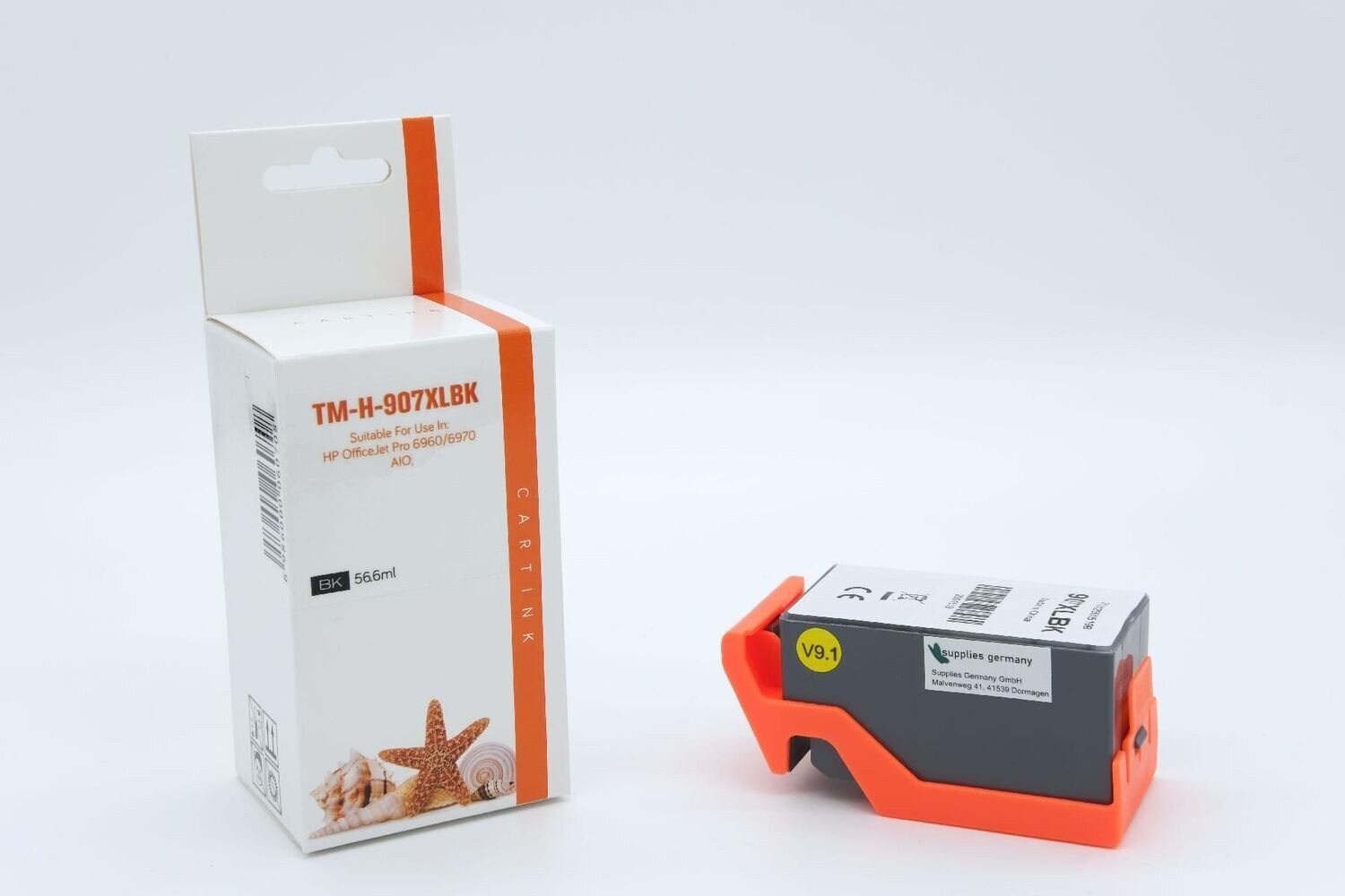 Alternative Druckerpatrone passend zu HP907 XL / T6M19AE  Schwarz