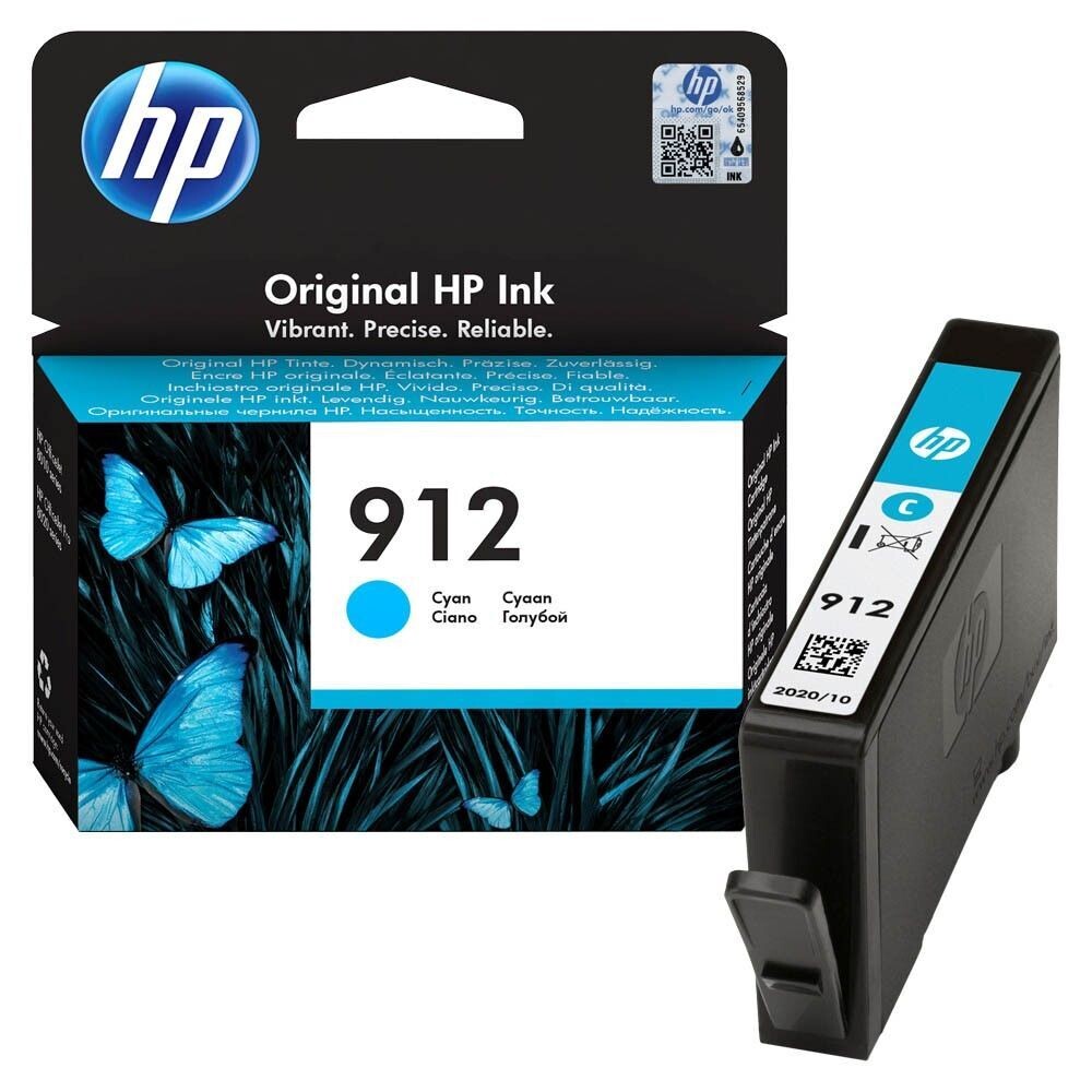 Original HP Druckerpatrone HP912 Cyan / 3YL77AE