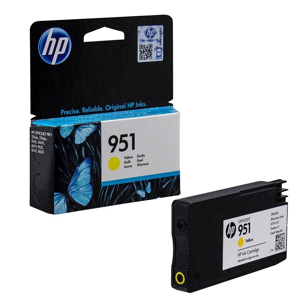 Original HP Druckerpatrone HP 951  Yellow / CN052AE