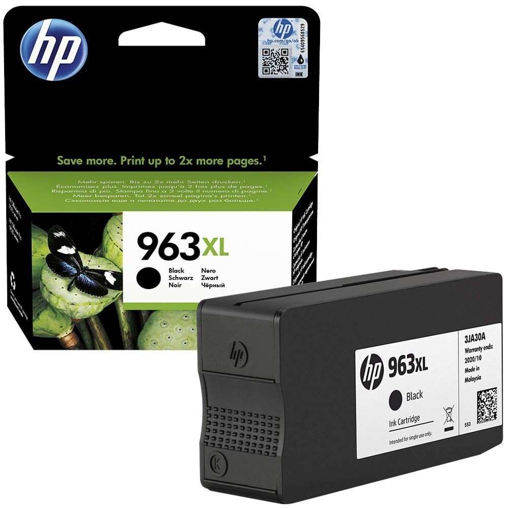 Original HP Druckerpatrone HP963XL  Black / 3JA30AE