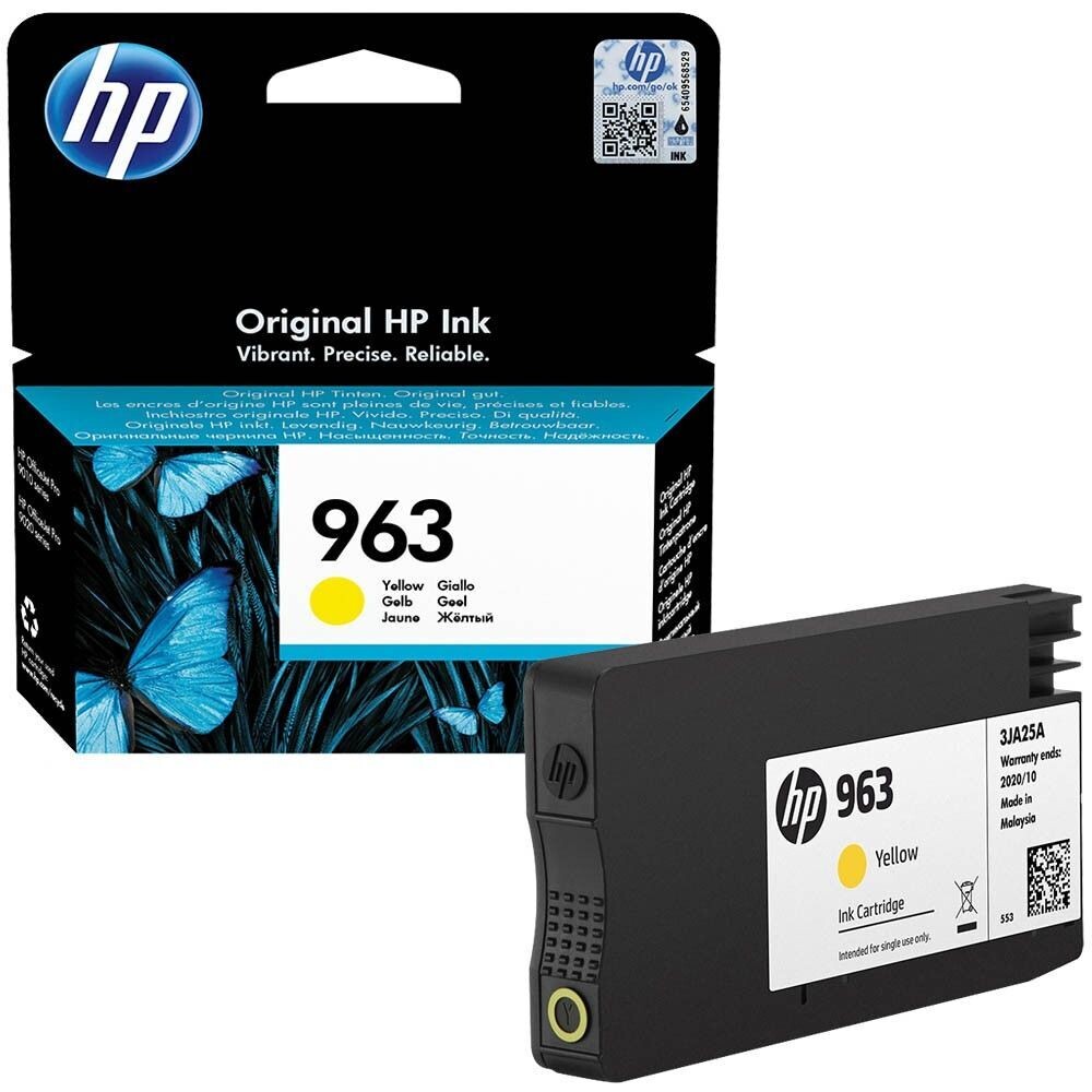 Original HP Druckerpatrone HP963  gelb / 3JA25AE