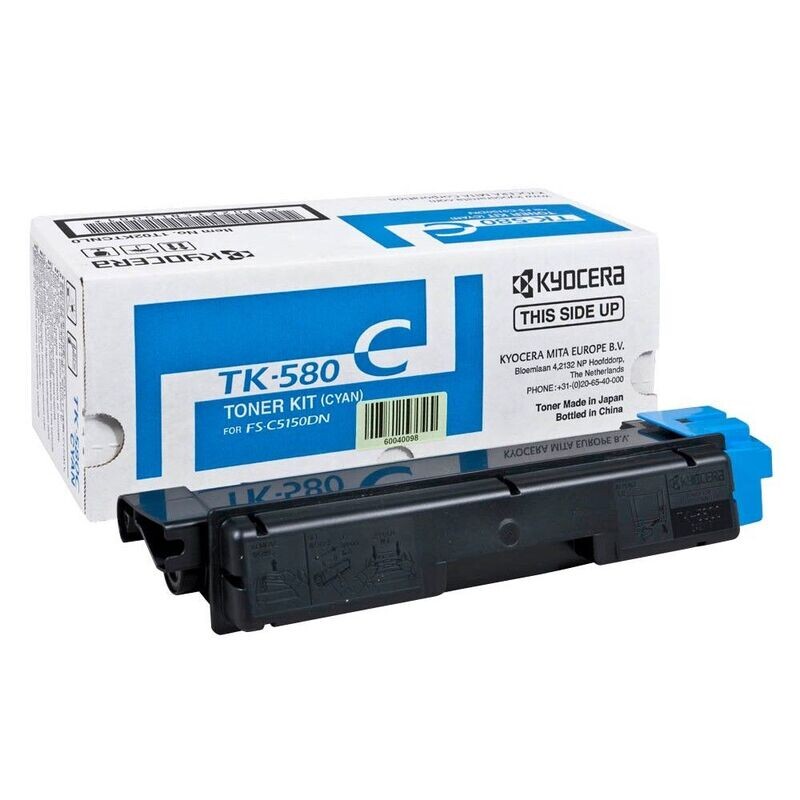 Original Kyocera Toner TK580  Cyan / 1T02KTCNL0