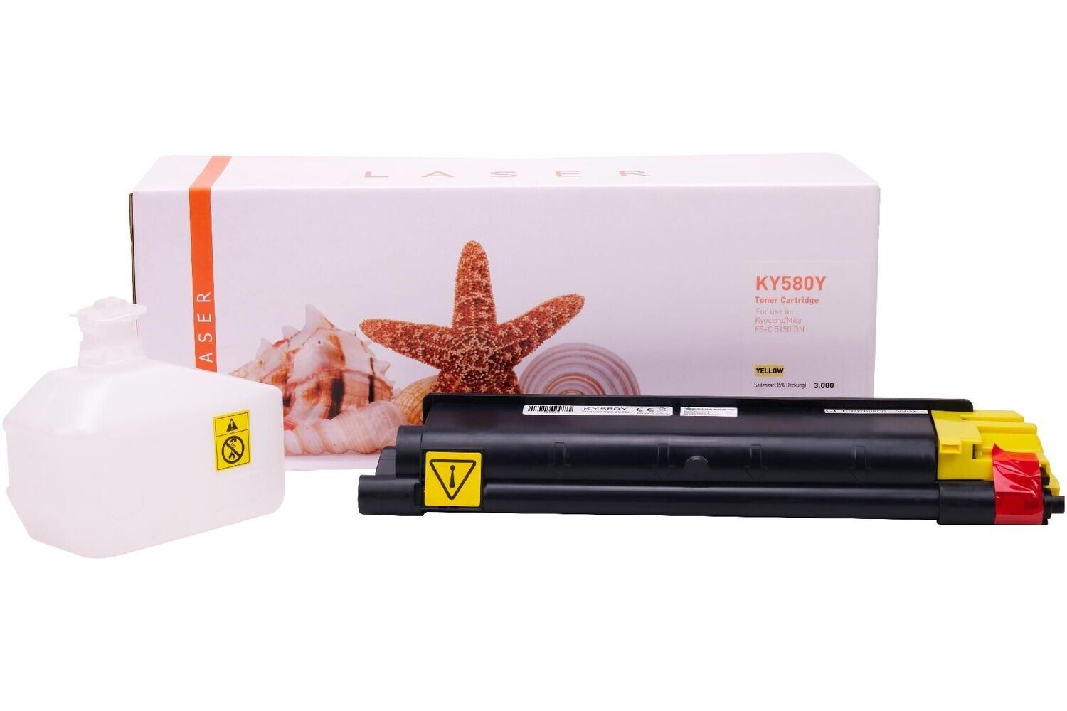 Alternativer Toner passend zu Kyocera TK580 / 1T02KTANL0  Gelb