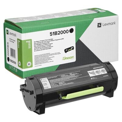 Original Lexmark Toner 51B2000 Schwarz Original Lexmark Toner 51B2000 Schwarz