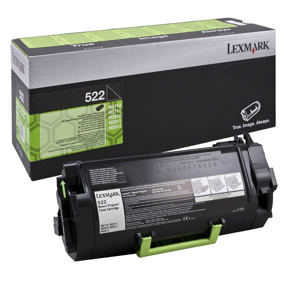 Original Lexmark Toner 52D2000 / 522 Schwarz