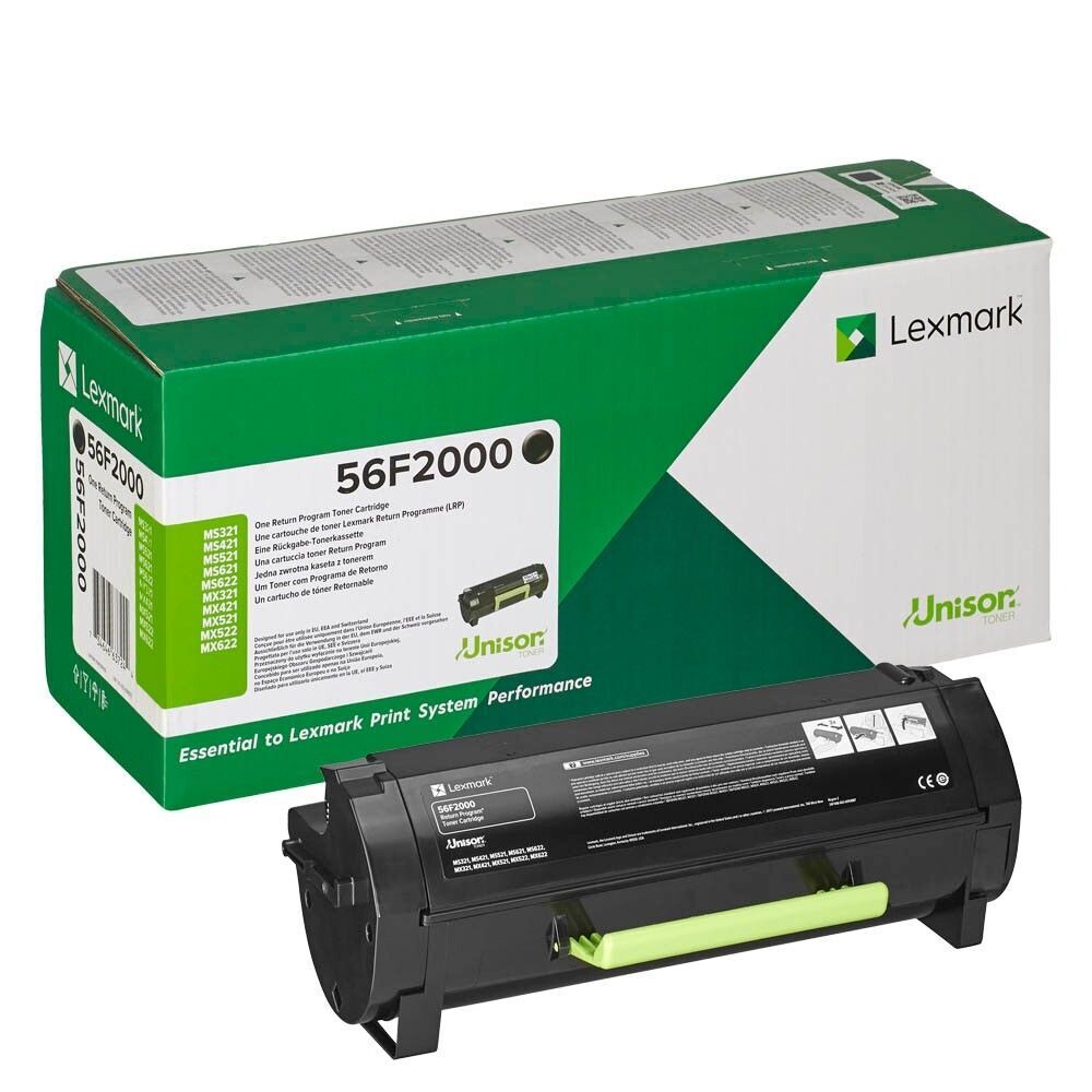 Original Lexmark Toner 56F2000 Schwarz