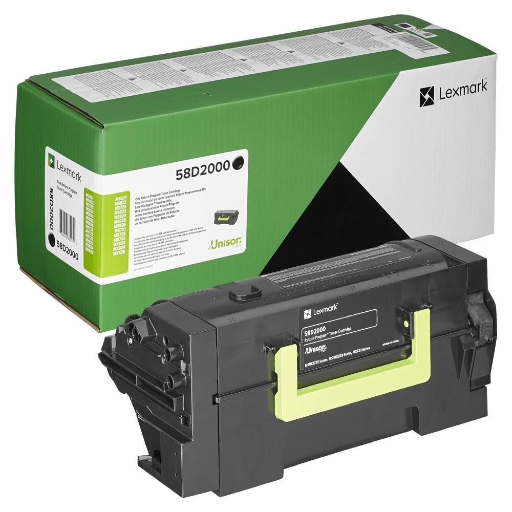 Original Lexmark Toner 58D2000 Schwarz