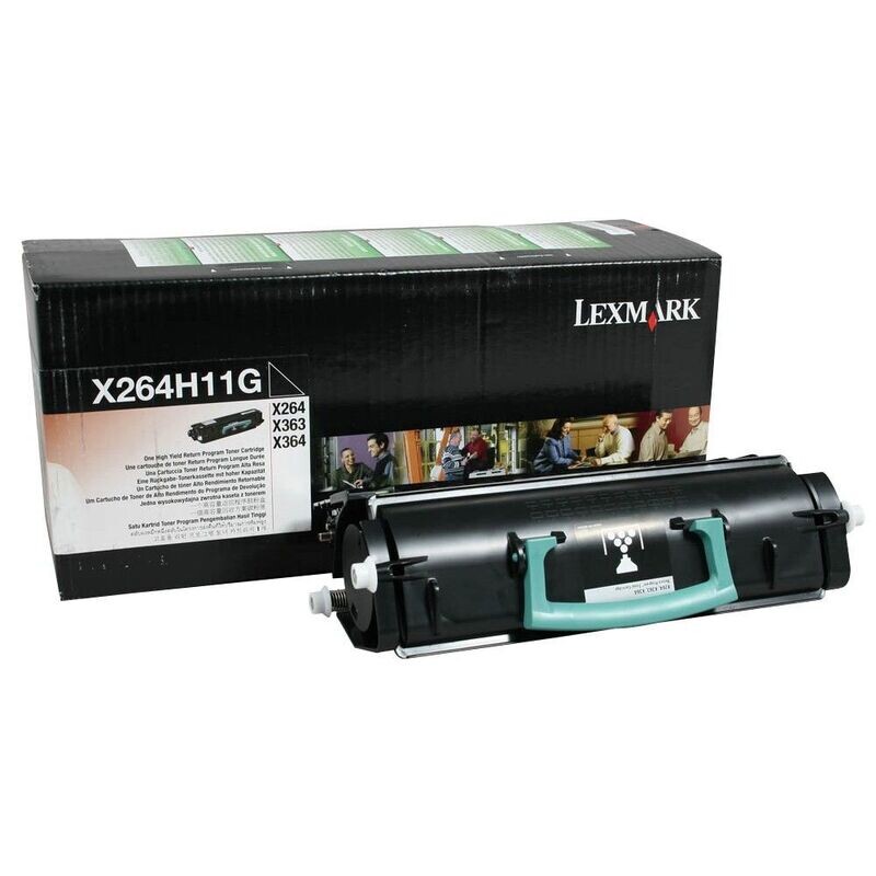 Original Lexmark Toner X264H11G  Schwarz